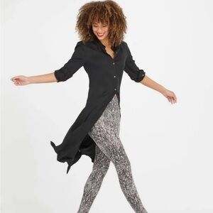 SPANX Monochrome Snake Pattern Leggings